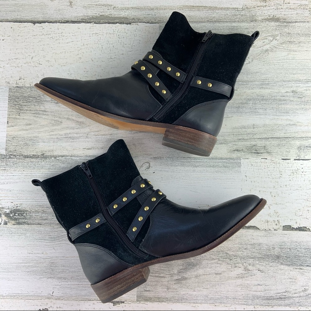 COACH Lilliana Black Leather Ankle Boots Size 6.5B - Picture 5 of 9